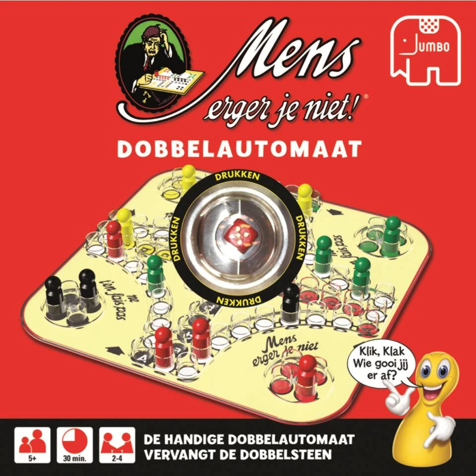 Jumbo Mens Erger Je Niet! Met Dobbelautomaat 5 Jumbo Mens Erger Je Niet! Met Dobbelautomaat - Afbeelding 3