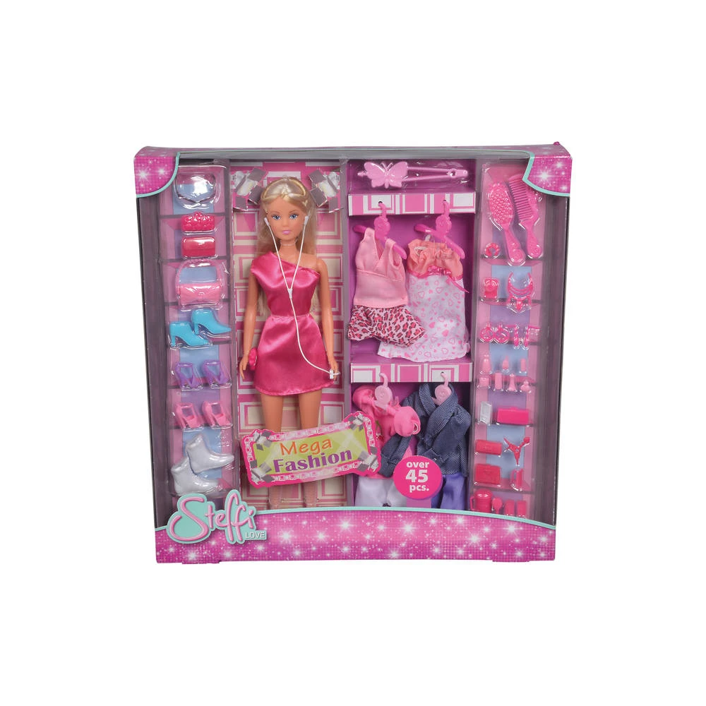 SIMBA Steffi Mega Fashion Set Pop + Kleding 45-delig 4 SIMBA Steffi Mega Fashion Set Pop + Kleding 45-delig - Afbeelding 2
