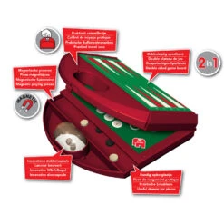 Jumbo Backgammon & Solitaire Reisspel -Speel Plezier 1383221 003