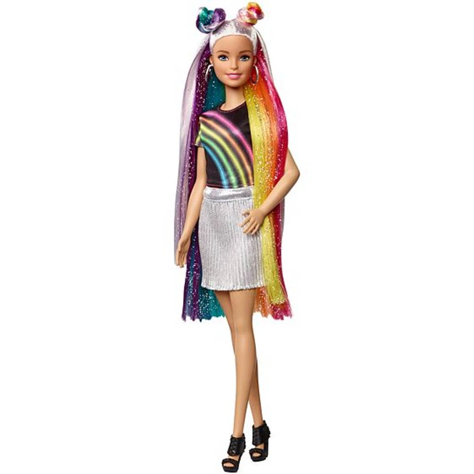 Barbie Mannequinpop Regenboog Glitterhaar 3 Barbie Mannequinpop Regenboog Glitterhaar