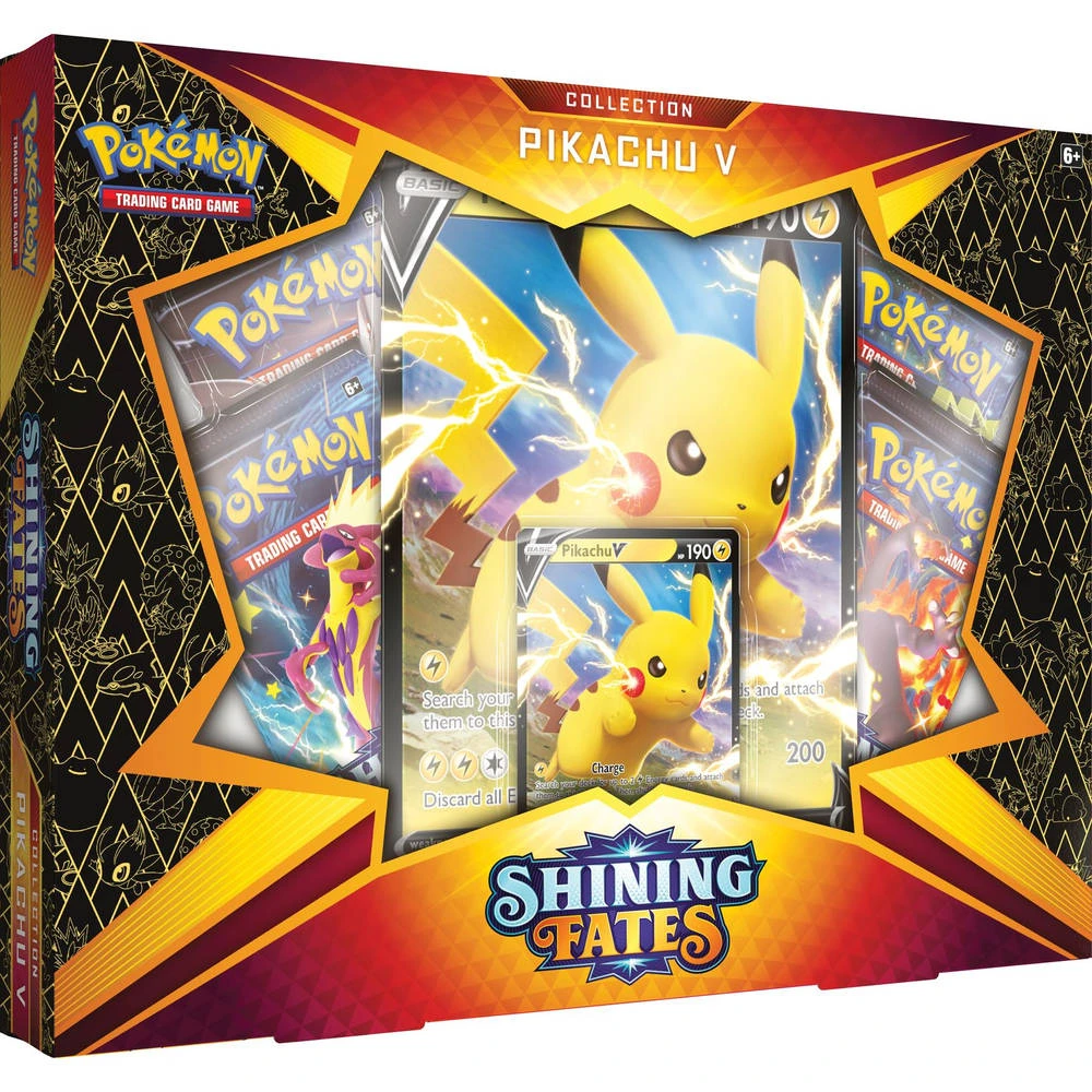 ASMODEE Pokémon Trading Card Game Shining Fates Pikachu V Box 3 ASMODEE Pokémon Trading Card Game Shining Fates Pikachu V Box
