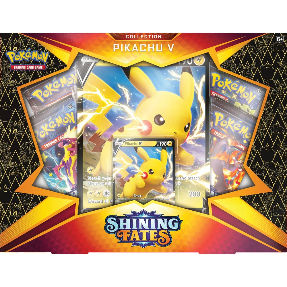 ASMODEE Pokémon Trading Card Game Shining Fates Pikachu V Box 4 ASMODEE Pokémon Trading Card Game Shining Fates Pikachu V Box - Afbeelding 2