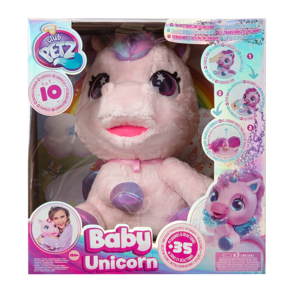 No Brand Club Petz Baby Unicorn Interactieve Knuffel 4 No Brand Club Petz Baby Unicorn Interactieve Knuffel - Afbeelding 2