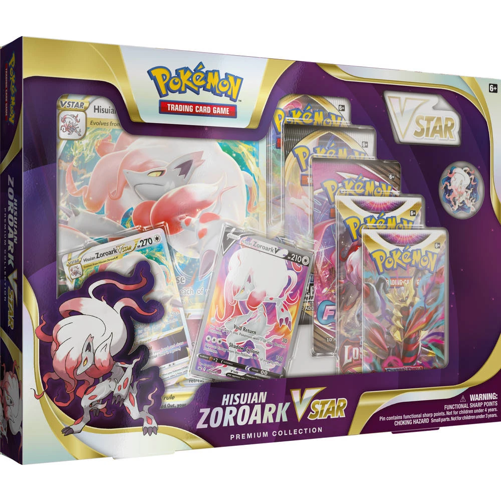 ASMODEE Pokémon TCG V STAR Hisuian Zoroark Premium Collection 3 ASMODEE Pokémon TCG V STAR Hisuian Zoroark Premium Collection