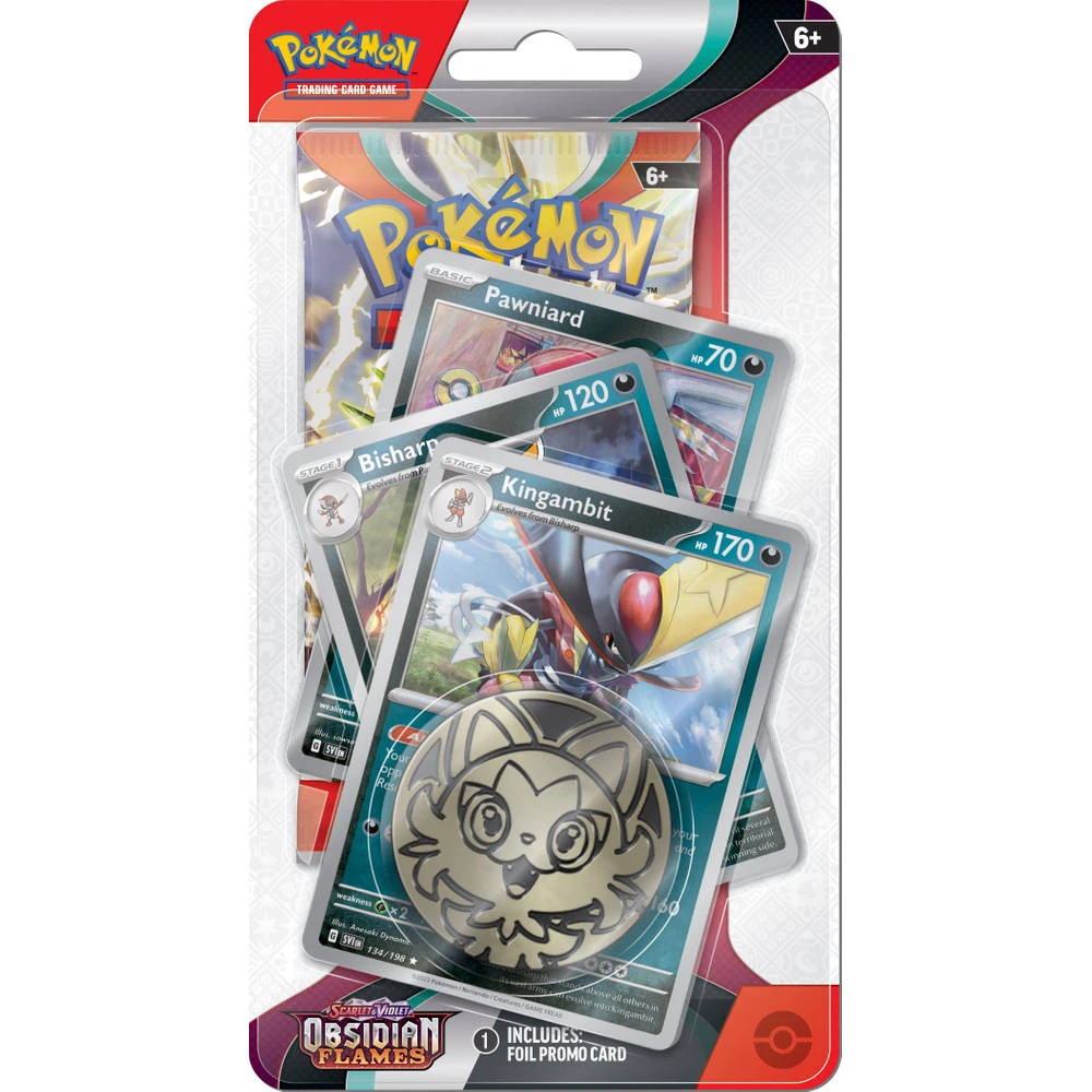 ASMODEE Pokémon TCG Scarlet & Violet Obsidian Flames Premium Checklane Blister Kingambit 3 ASMODEE Pokémon TCG Scarlet & Violet Obsidian Flames Premium Checklane Blister Kingambit
